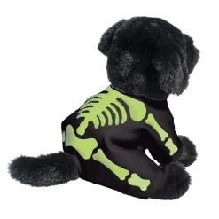 Black Lab With Glow Skeleton Pjs