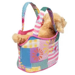 Patchwork Floral Sassy Sak With Golden Retriever