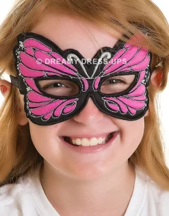 Pink Monarch Butterfly Fantasy Mask