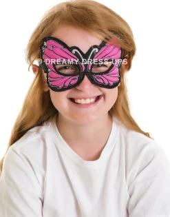 Pink Monarch Butterfly Fantasy Mask