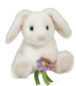 Rosie White Bunny With Flower Bouquet