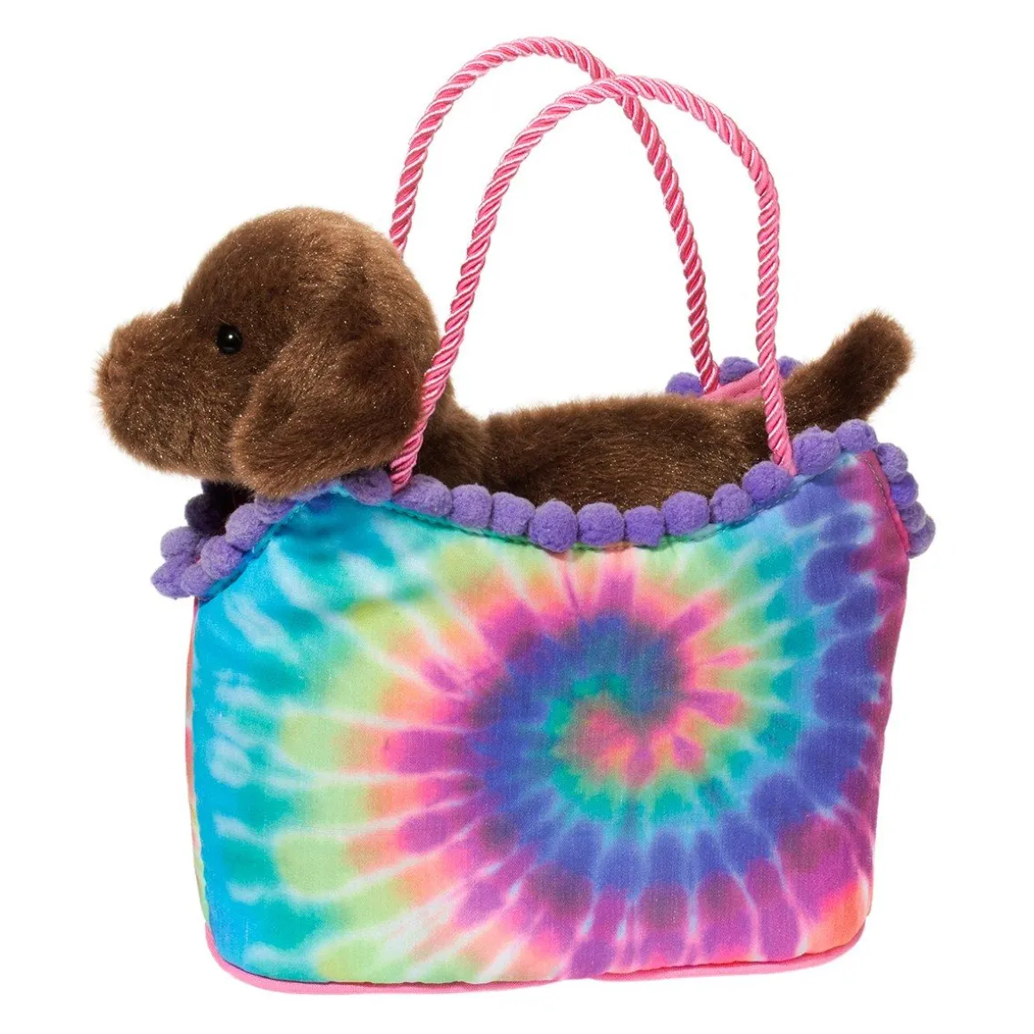 Tie Dye Sassy Sak With Chocolate Lab