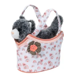 Watercolor Rainbow Sassy Sak With Gray Cat