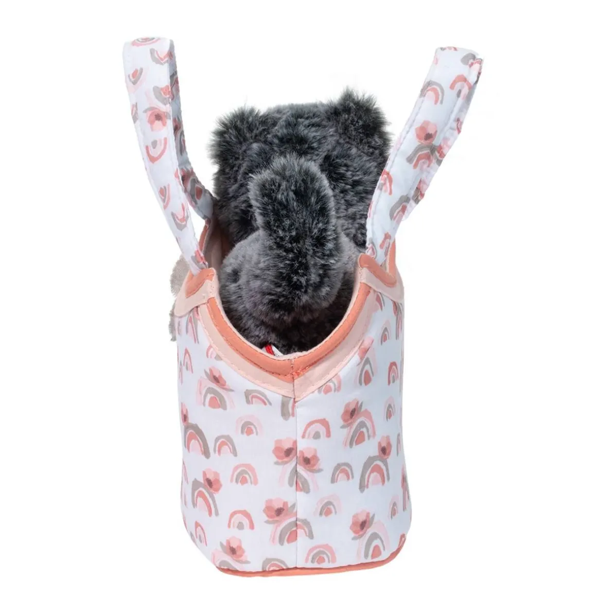 Watercolor Rainbow Sassy Sak With Gray Cat