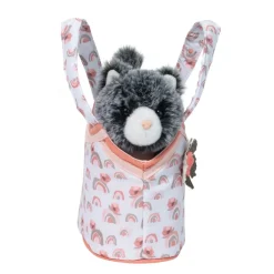 Watercolor Rainbow Sassy Sak With Gray Cat